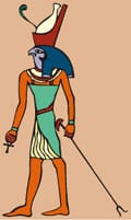 Ägypten-Götter - Horus - gemalt